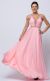 Main image of Sequined Shirred Bodice A-line Chiffon Long Prom Dress
